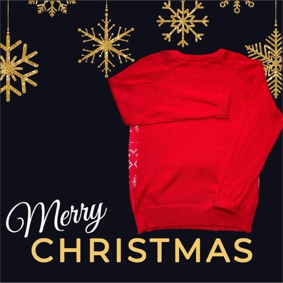 UGLY CHRISTMAS SWEATER “LET THERE BE PIZZA ON EARTH “ Size Small - Picture 2 of 6